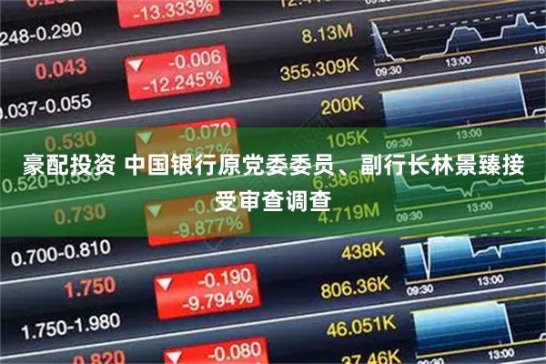 豪配投资 中国银行原党委委员、副行长林景臻接受审查调查