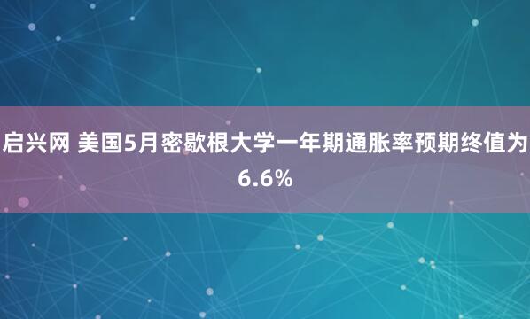启兴网 美国5月密歇根大学一年期通胀率预期终值为6.6%
